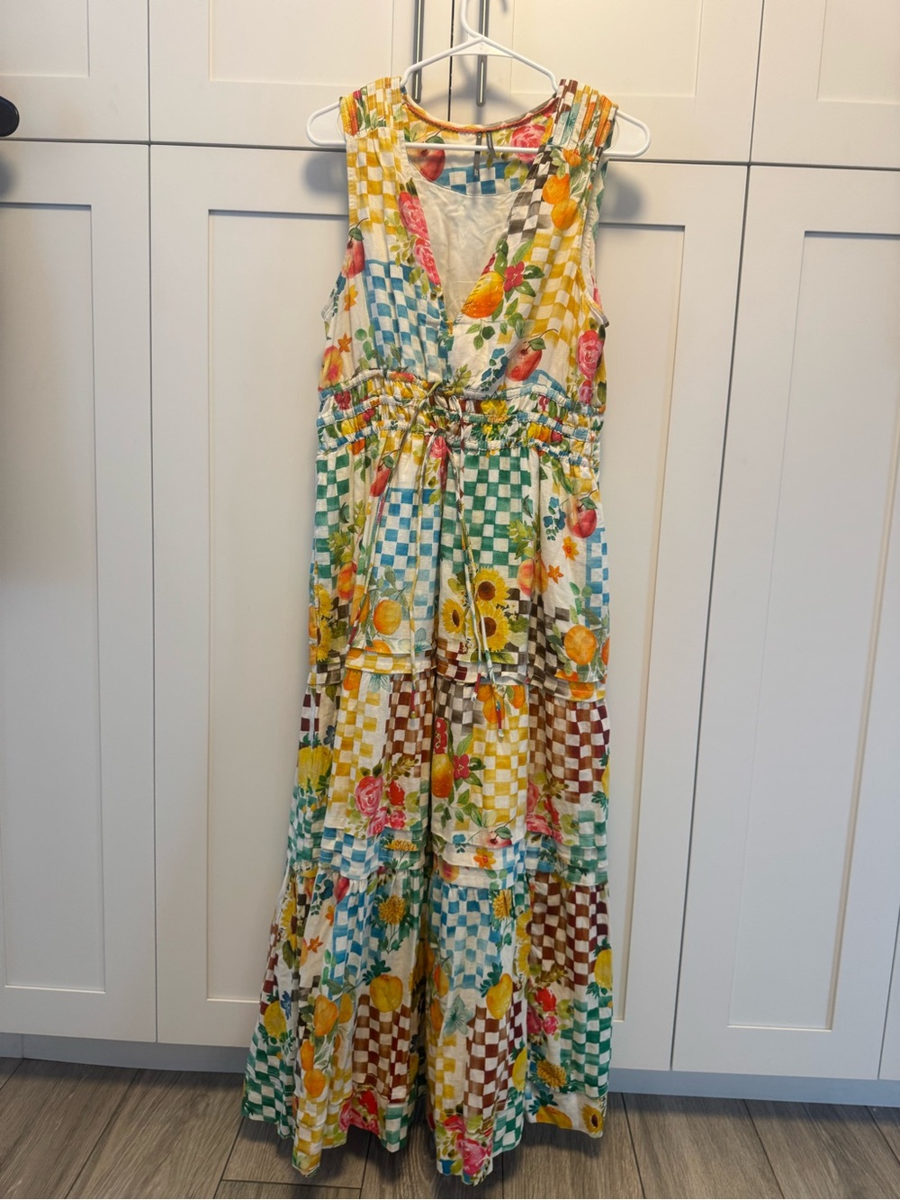 Women’s Size Medium Anthropologie The Somerset Maxi Dress: Linen Ties Edition EC
